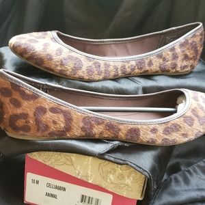 New American Rag Cellia Ballet Flat, Animal Print, size 10
